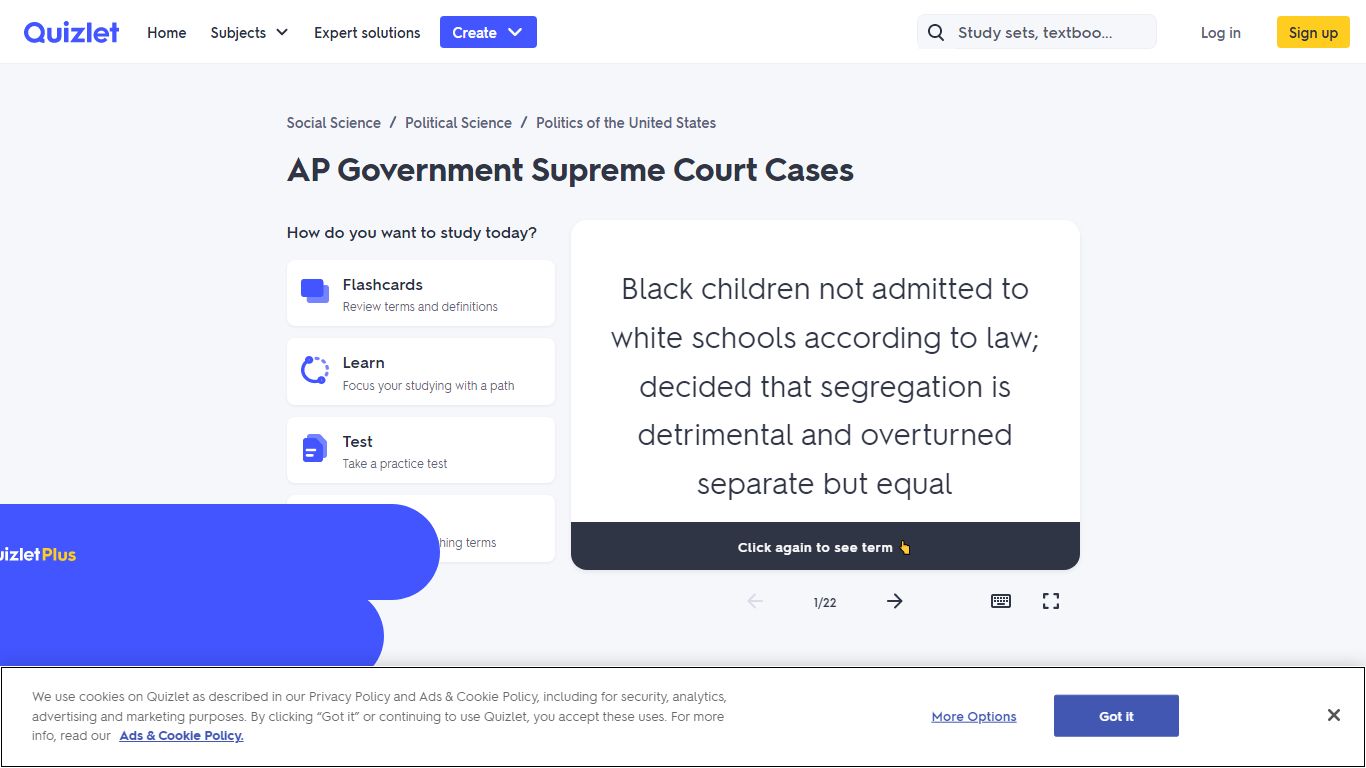 AP Government Supreme Court Cases Flashcards | Quizlet